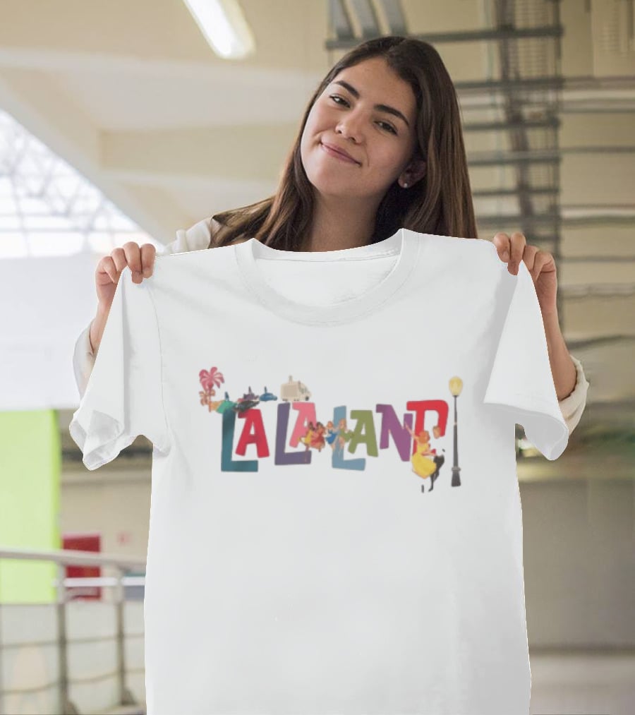 Lionsgate Store Colorful La La Land Ladies Dancing Movie T-Shirt