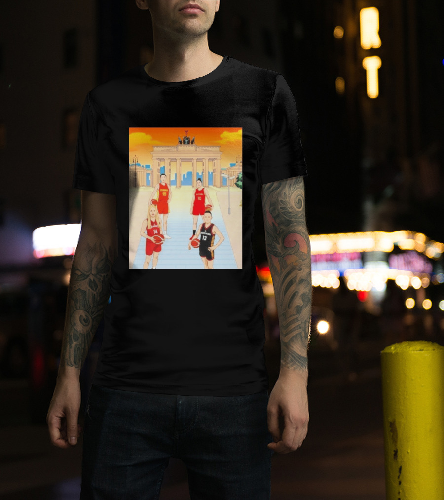 China 15 Espana 10 Hungary 14 Deutschland 13 Basketball Players Berlin T-Shirt