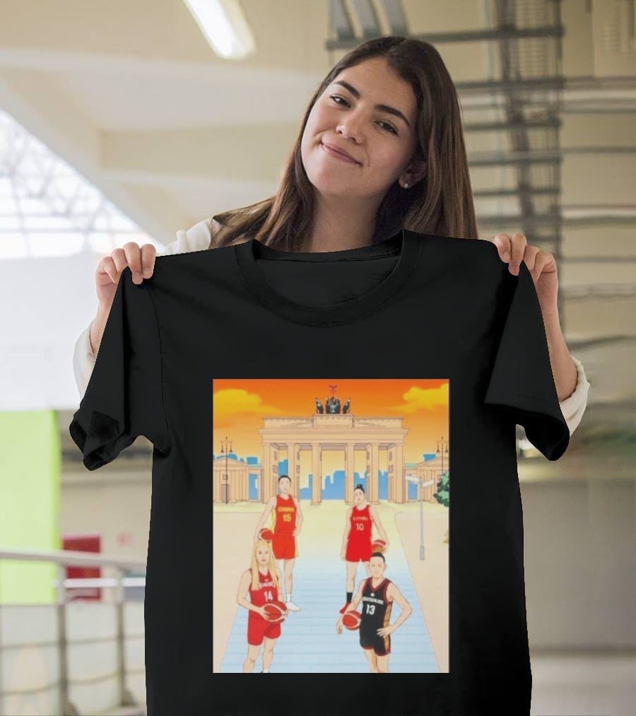 China 15 Espana 10 Hungary 14 Deutschland 13 Basketball Players Berlin T-Shirt