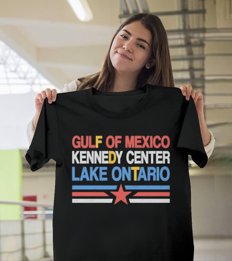 Distressed Gulf Of Mexico Kennedy Center Lake Ontario Star T-Shirt