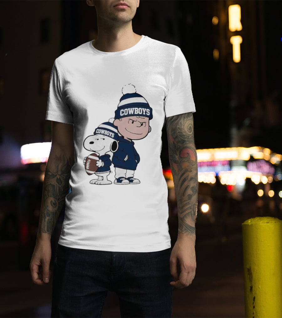 Snoopy Charlie Cowboys Football Fan T-Shirt