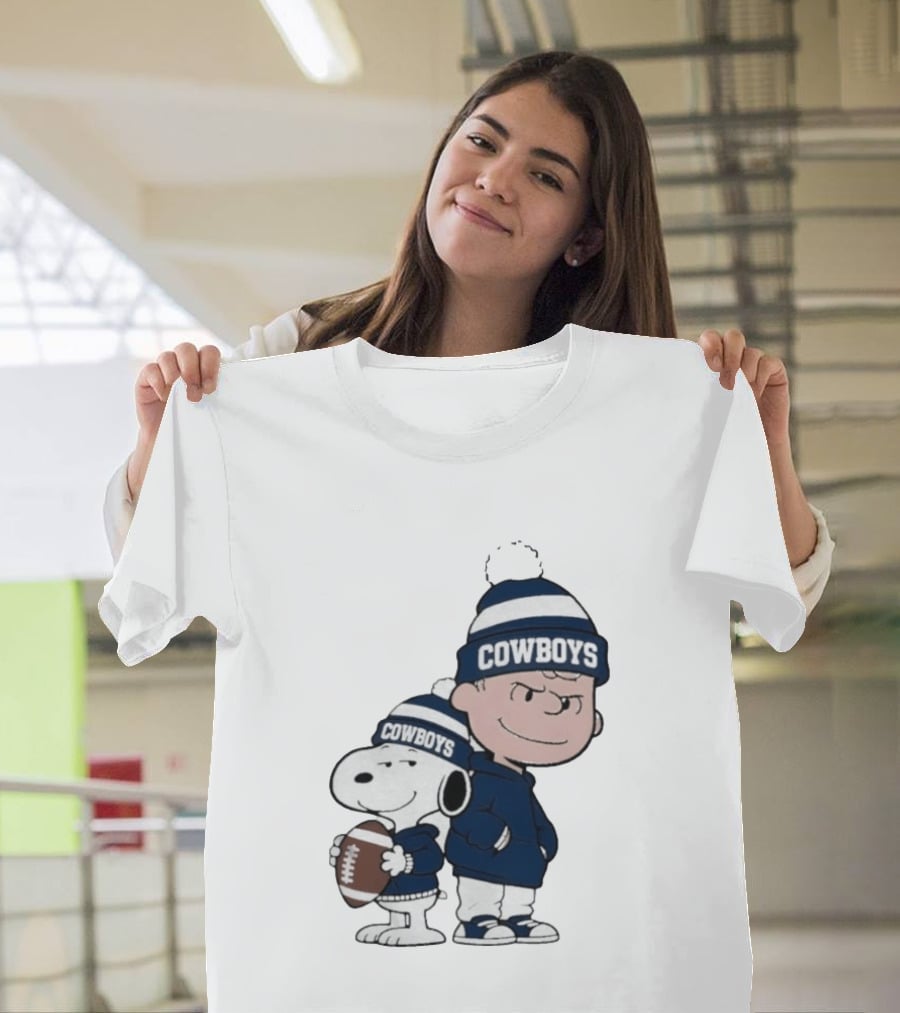 Snoopy Charlie Cowboys Football Fan T-Shirt