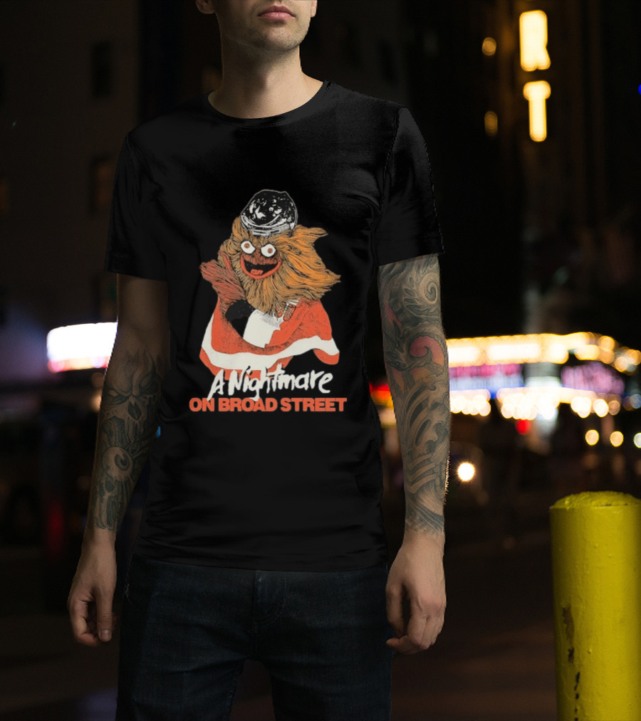 Philadelphia Flyers Gritty A Nightmare On Broad Street T-Shirt