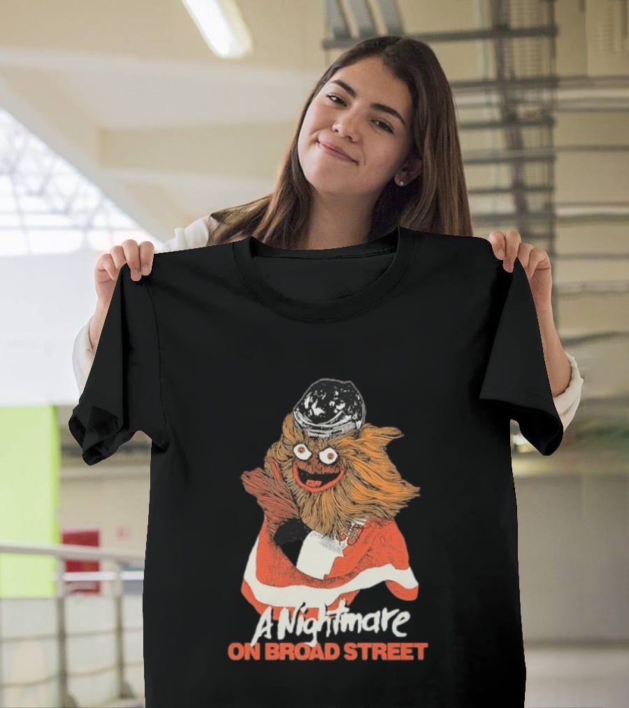 Philadelphia Flyers Gritty A Nightmare On Broad Street T-Shirt