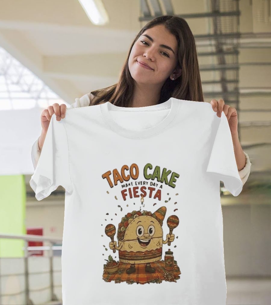 Taco Cake Maraca Party Make Every Day A Fiesta T-Shirt