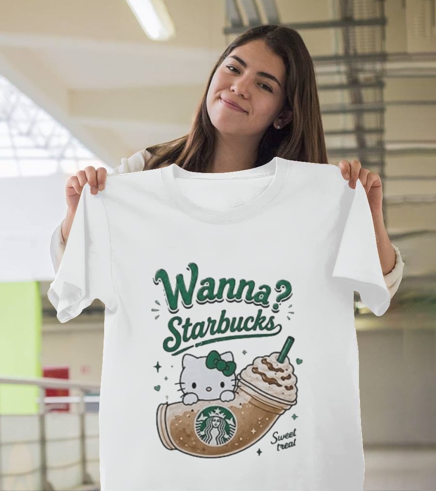 Wanna Starbucks Hello Kitty Sweet Treat T-Shirt