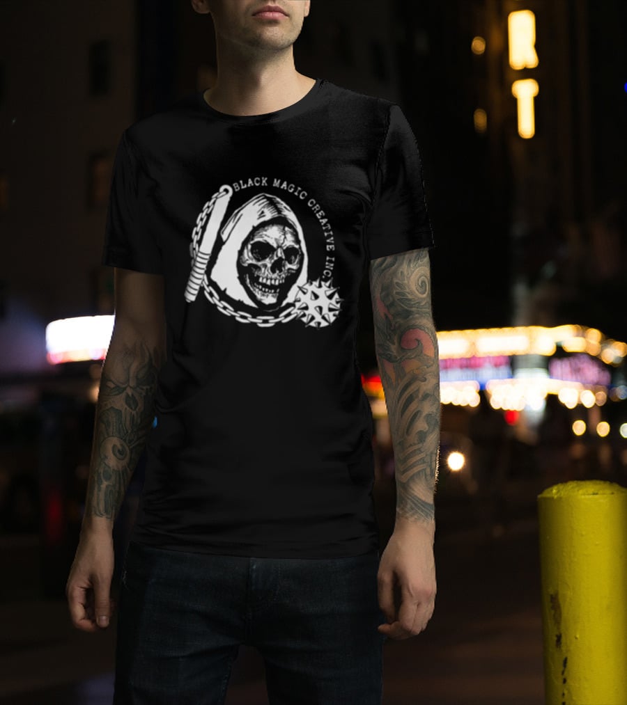 Black Magic Creative Inc Skull And Chain T-Shirt