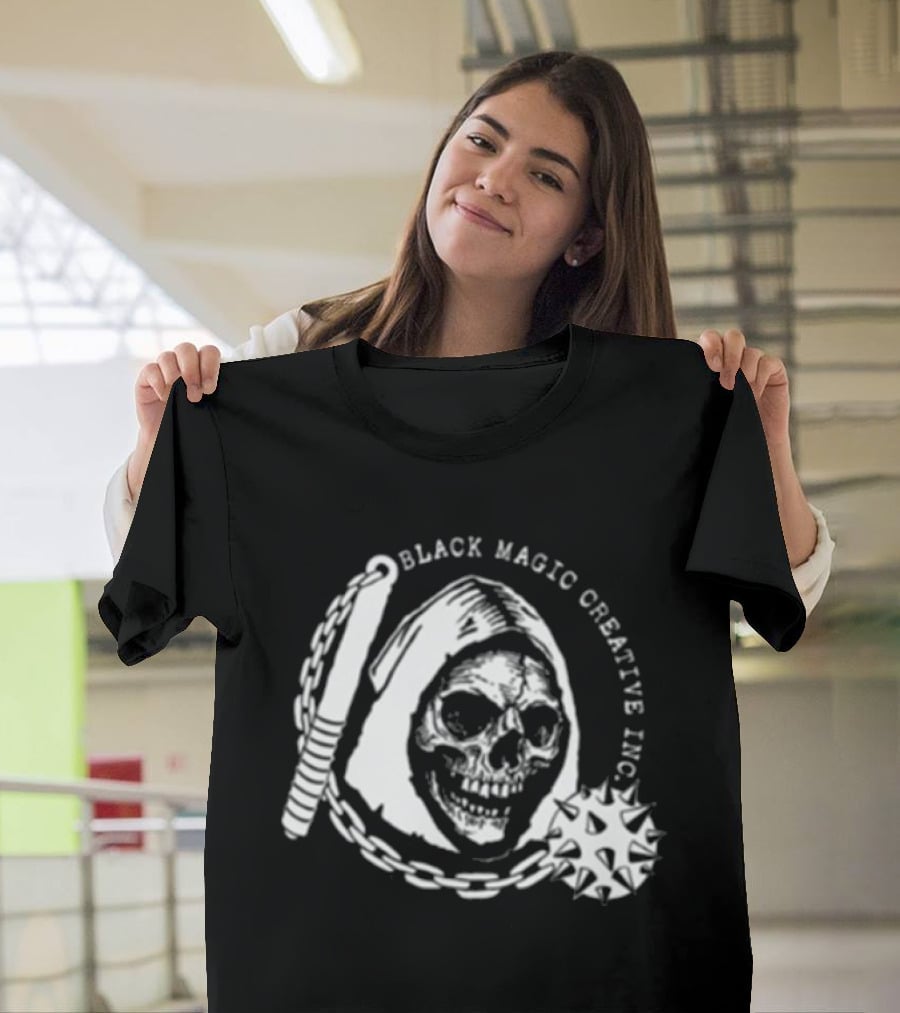 Black Magic Creative Inc Skull And Chain T-Shirt
