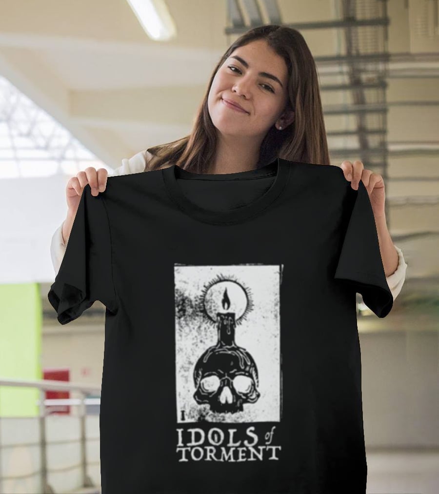 Black Magic Creative Store Idols Of Torment Skull Candle T-Shirt