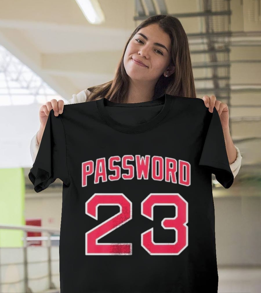 Boston Red Sox Password 23 Worcester Name And Number T-Shirt