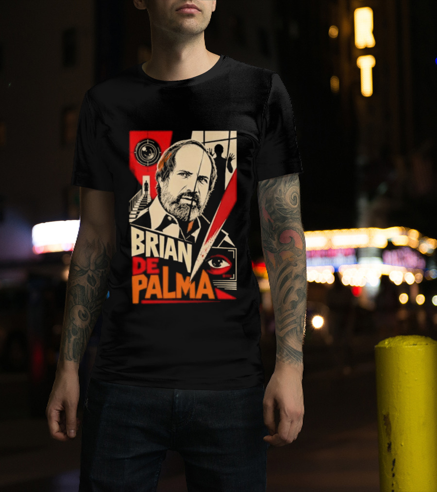 Brian De Palma Cinematic Visionary Red Eye Montages T-Shirt