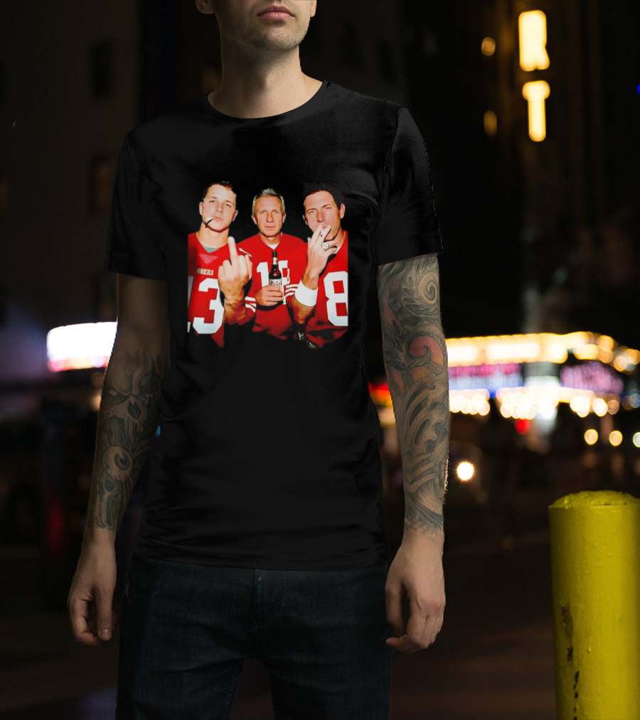 Brock Purdy Joe Montana Steve Young 49ers Legends NFL Players T-Shirt