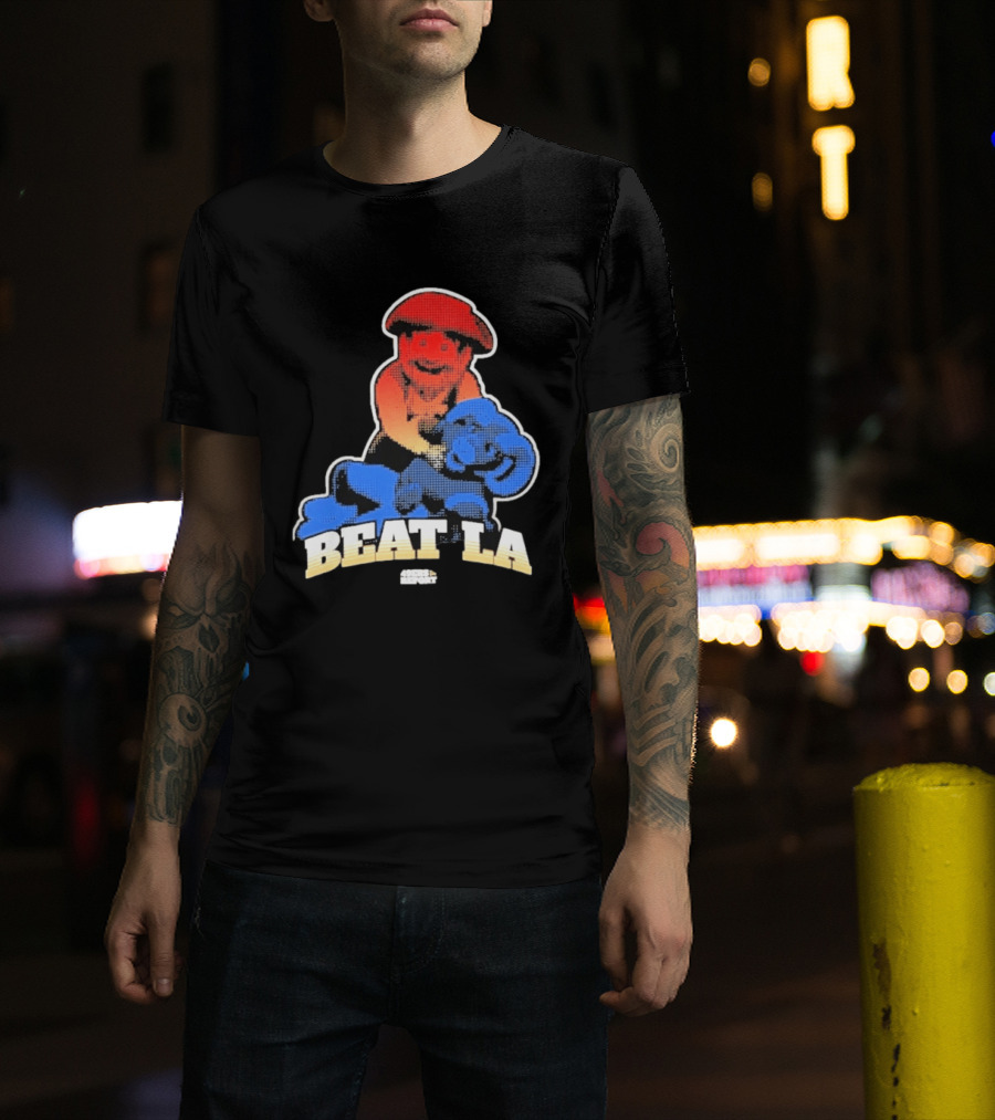 San Francisco 49ers Beat LA Rams Retro Style Football Rivalry T-Shirt