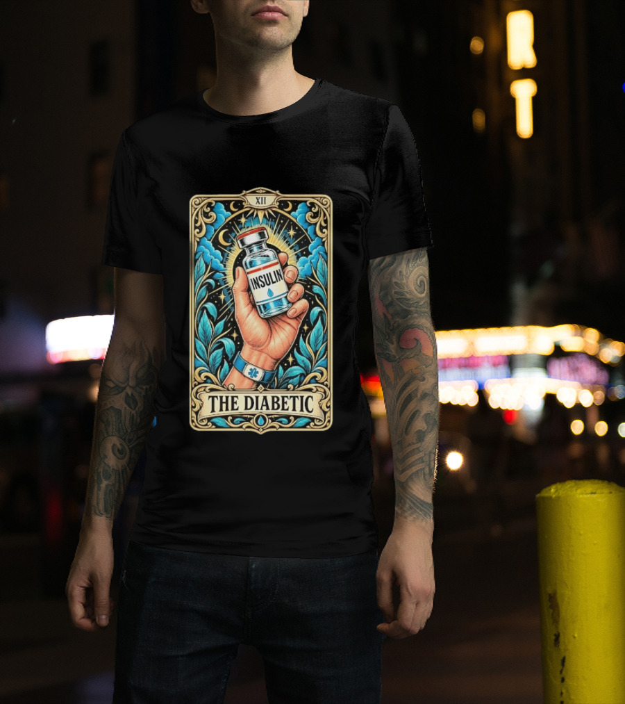 The Diabetic Tarot Card Insulin Vial Magic Hand XII T-Shirt
