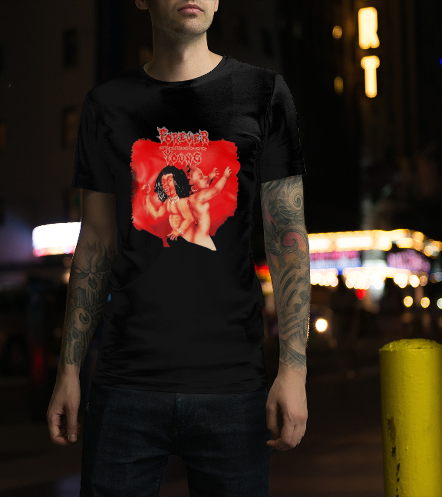 Forever Young Gothic Dark Aesthetic Baby Rebel T-Shirt