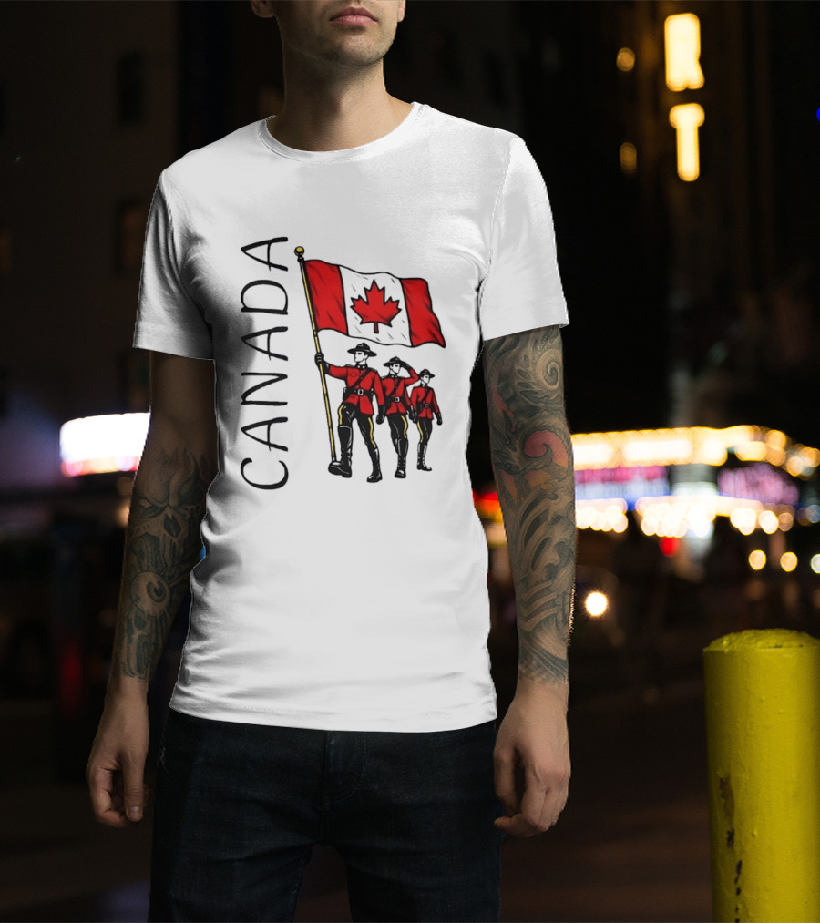 Canada Flag Royal Canadian Mounted Police Parade T-Shirt