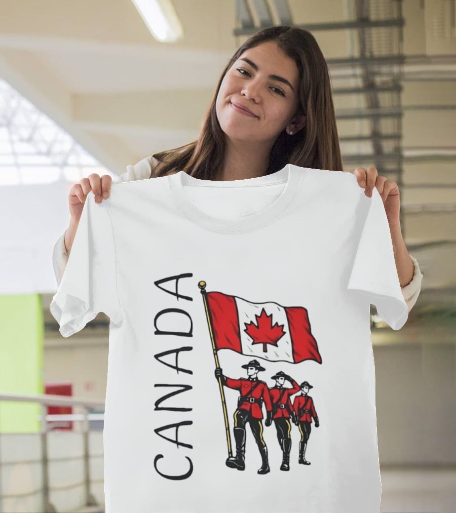 Canada Flag Royal Canadian Mounted Police Parade T-Shirt