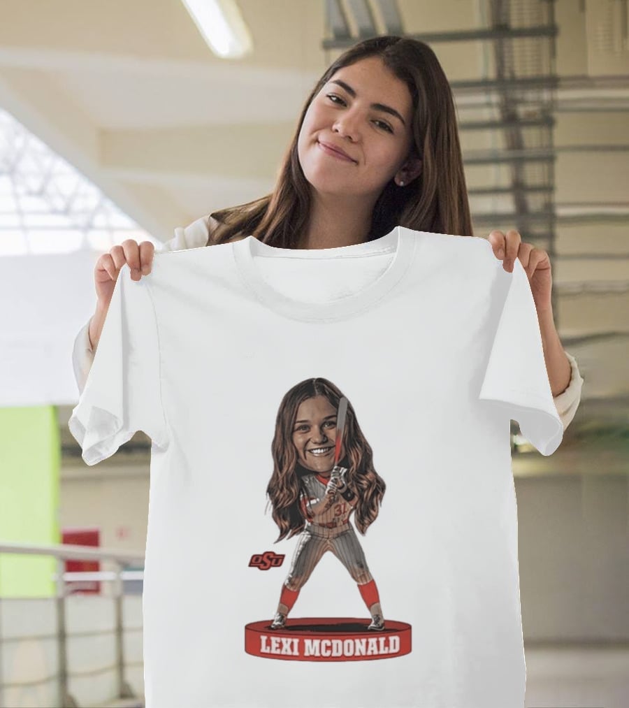Lexi McDonald Oklahoma State Softball OSU Athlete Caricature T-Shirt