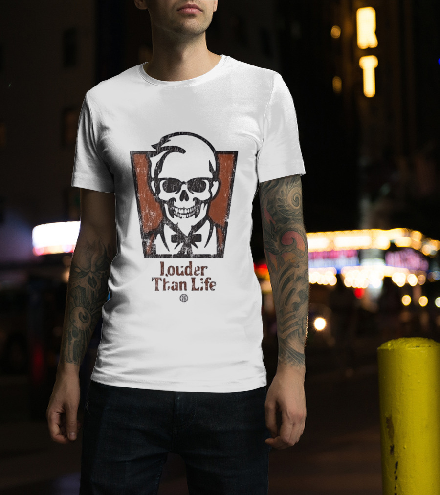 Louder Than Life Skull Colonel KFC T-Shirt