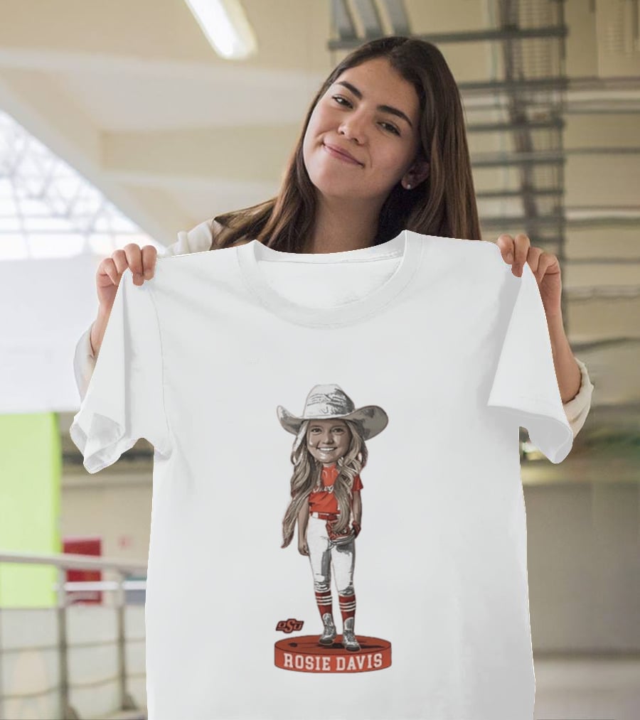 Rosie Davis Oklahoma State Softball Player Caricature OSU Team Spirit T-Shirt