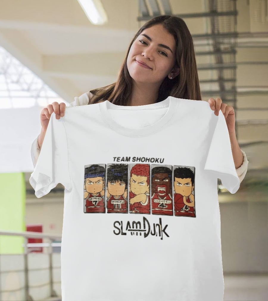 Team Shohoku Slam Dunk Sakuragi Hanamichi Rukawa Kaede Akagi Takenori Miyagi Ryota T-Shirt