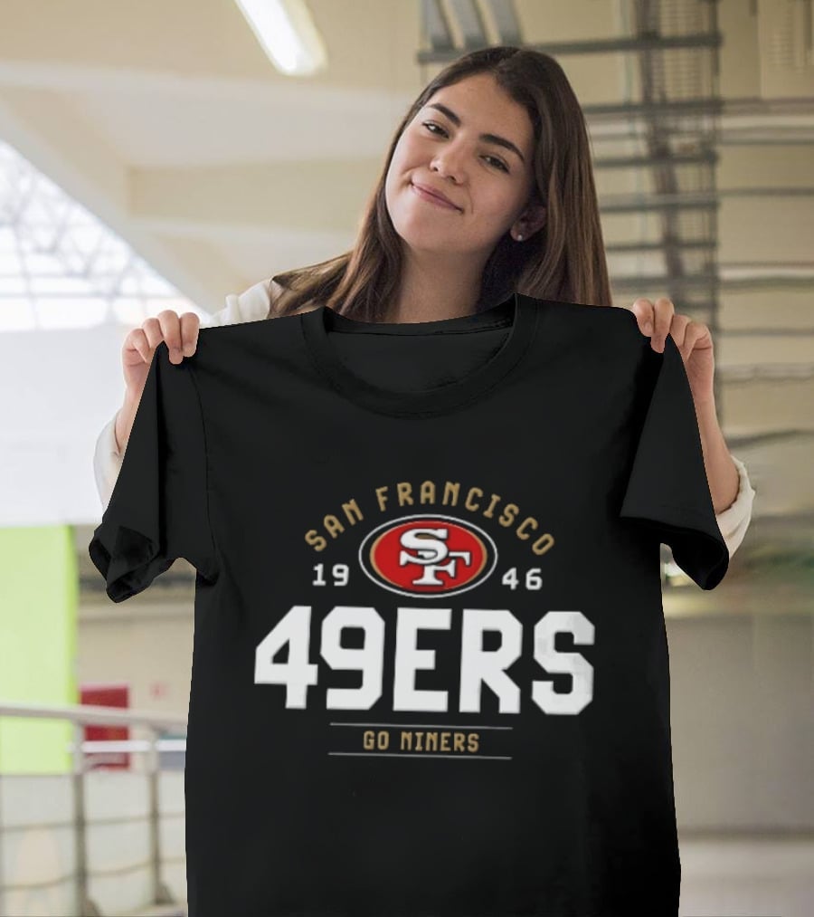 San Francisco 49ers 1946 Go Niners Oval SF Logo Classic 49ers Fan T-Shirt
