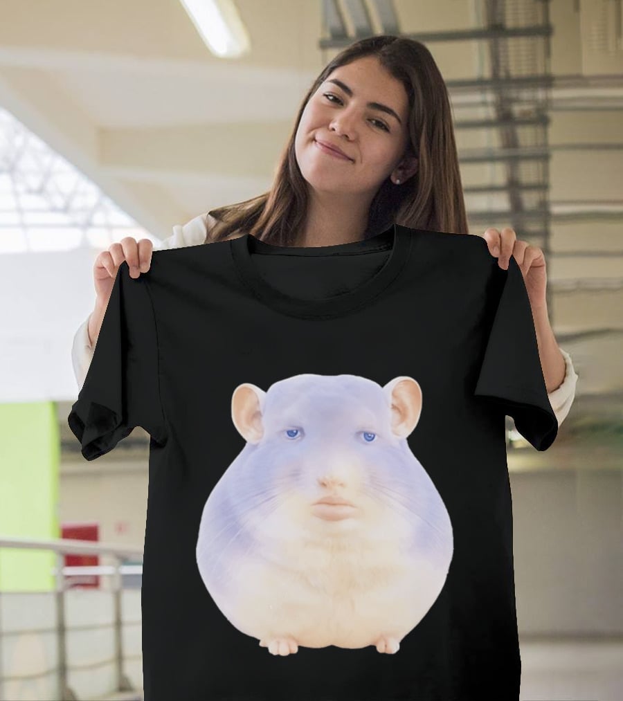 Surreal Chinchilla Human Face Hybrid Expression T-Shirt