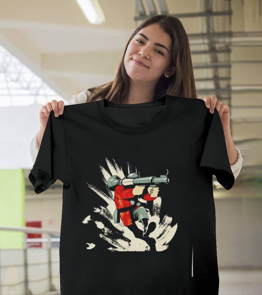 Team Fortress 2 Soldier Rocket Launcher Action Pose Explosive Blast T-Shirt