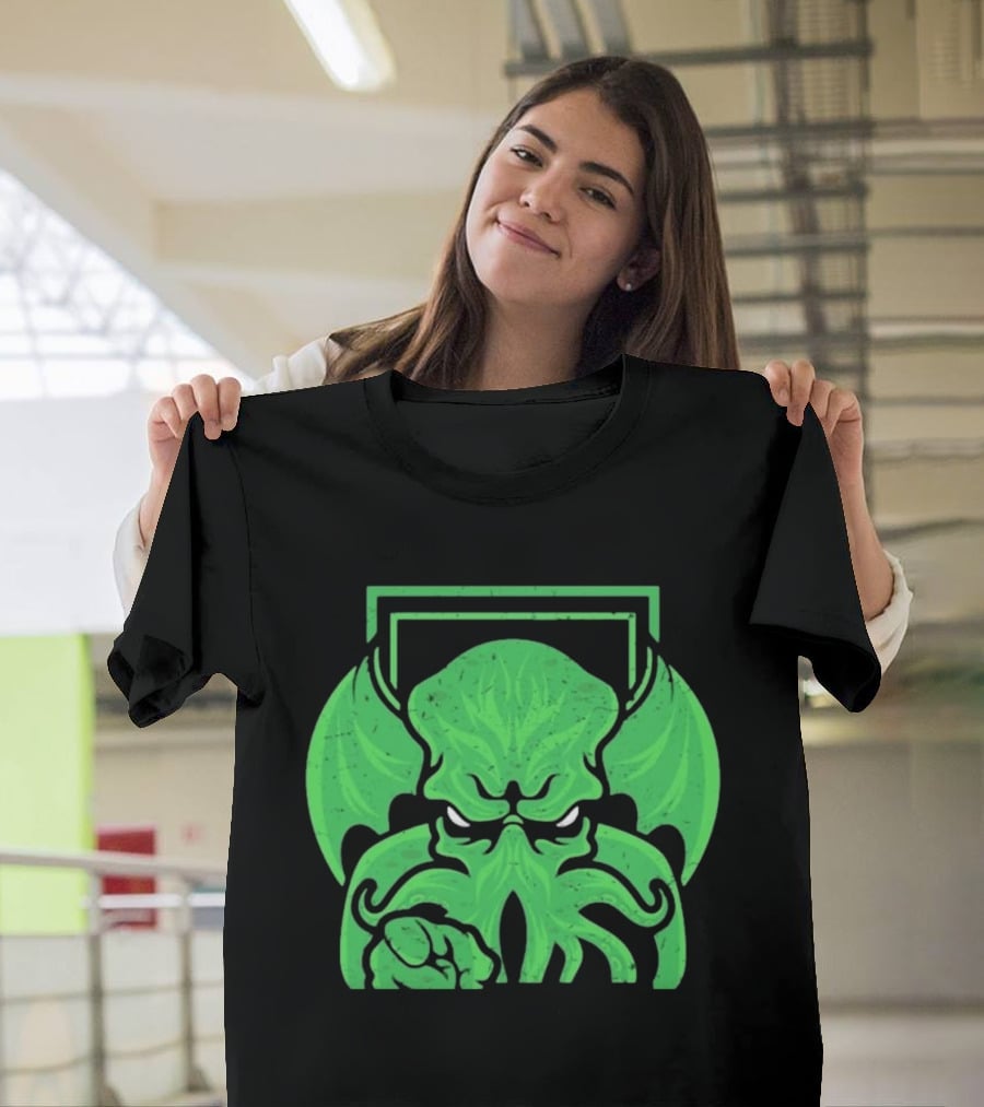 I Want Cthulhu YOU To Obey Commanding Green Creature T-Shirt