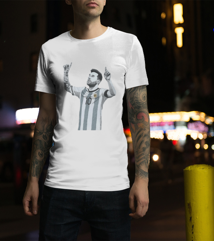 Argentina National Team Messi Number 10 Binary T-Shirt