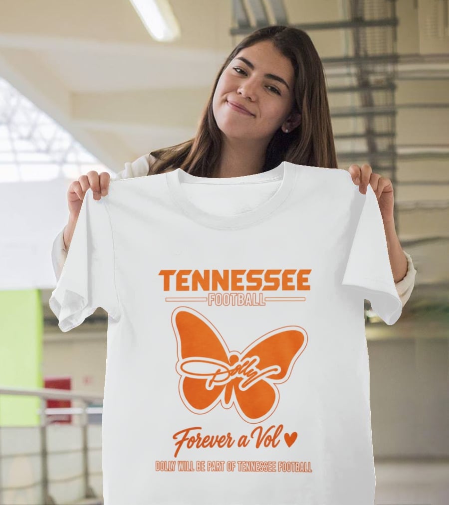 Tennessee Football Dolly Parton Forever A Vol Butterfly T-Shirt