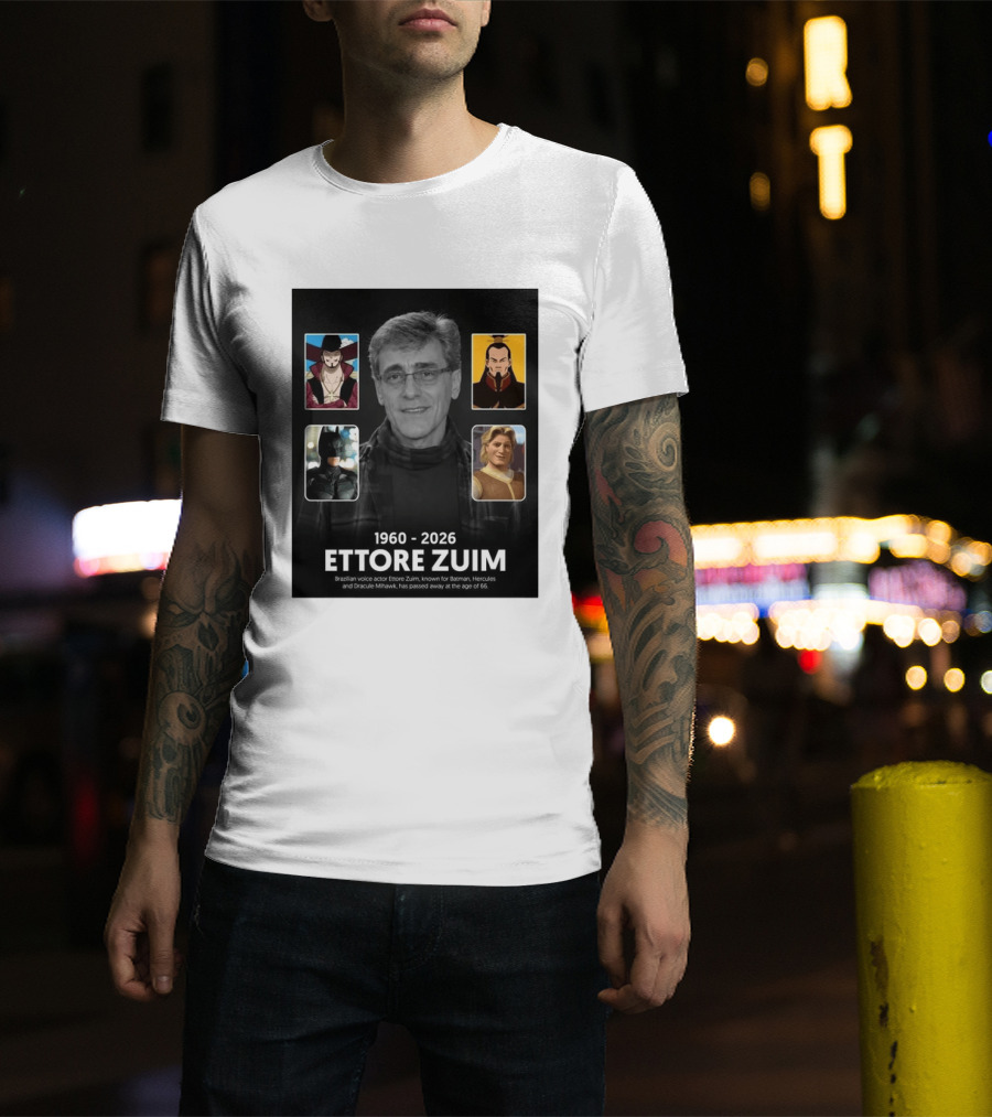 1960 2026 Ettore Zuim Batman Hercules Dracula Mihawk Voice Actor T-Shirt