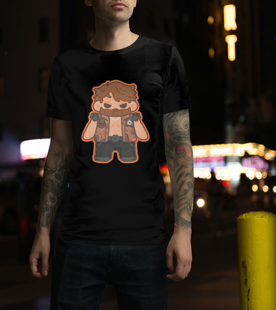 Jaden Newman Pookie Newman Cartoon Vest Bearded T-Shirt