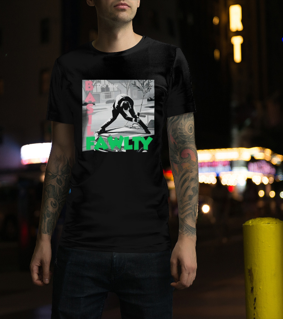 Basil Fawlty The War John Cleese British Comedy Iconic Scene T-Shirt