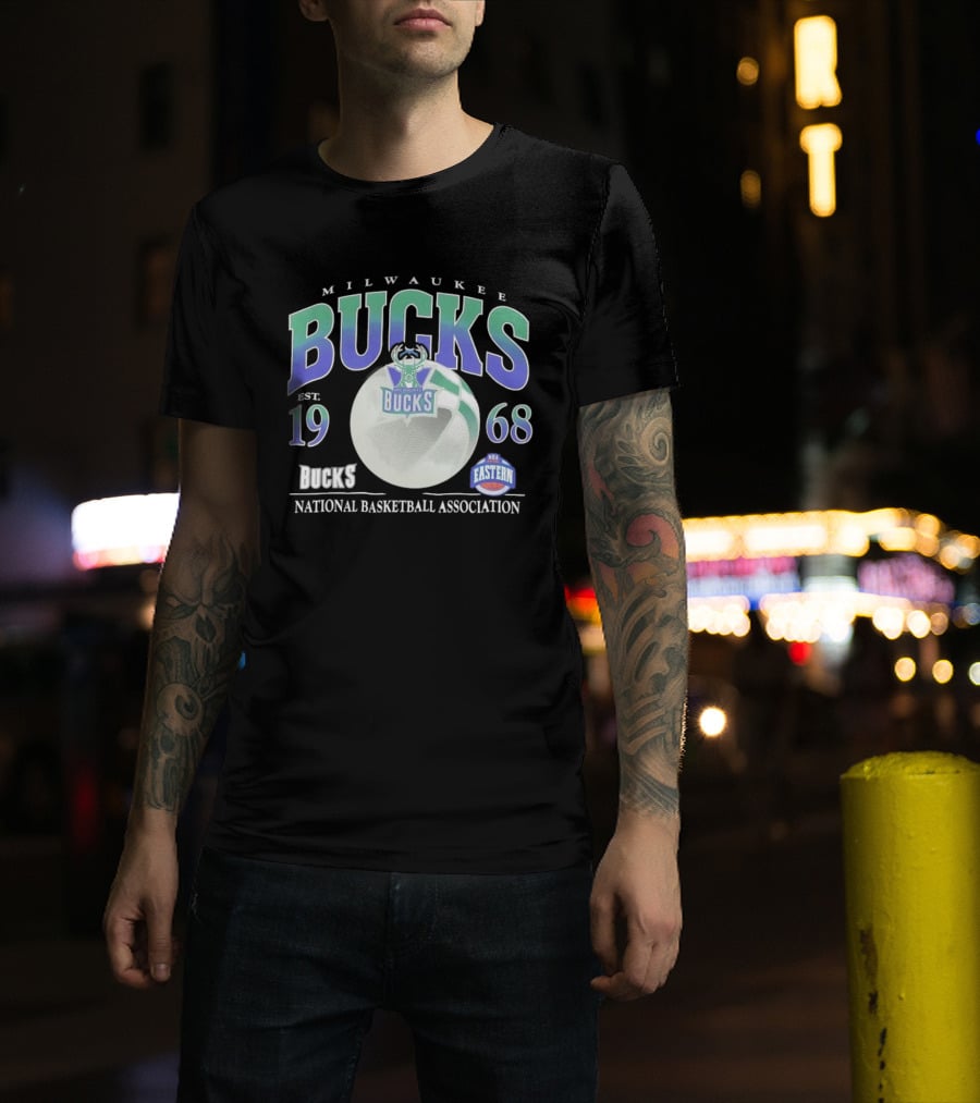 Milwaukee Bucks Est 1968 NBA Eastern National Basketball Association T-Shirt