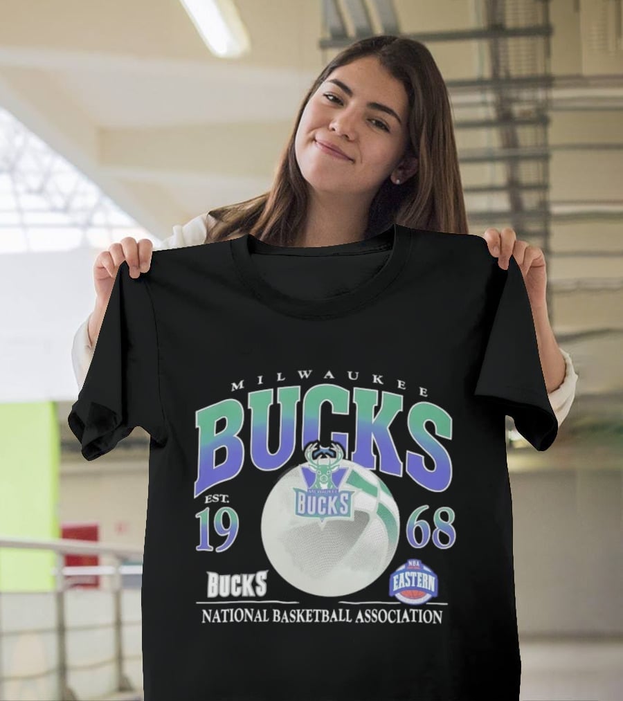 Milwaukee Bucks Est 1968 NBA Eastern National Basketball Association T-Shirt
