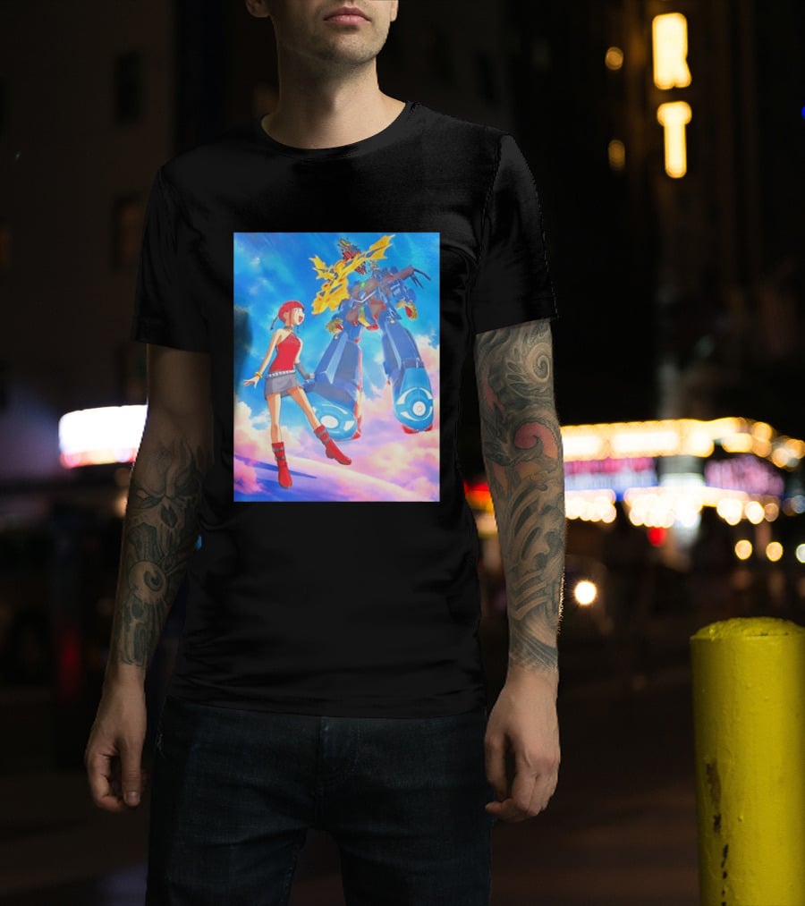 Dorothy Wayneright With The Big O Mecha From The Big O Anime Series T-Shirt