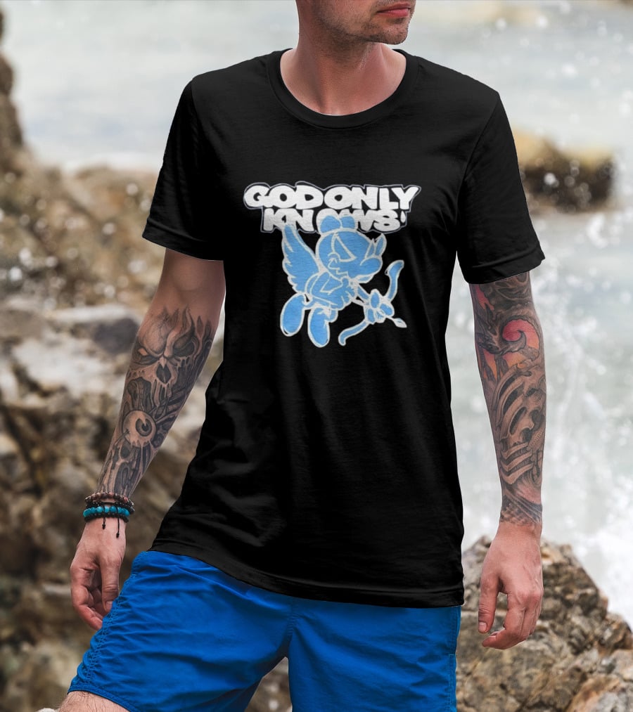 God Only Knows Blue Cupid Angel Streetwear T-Shirt