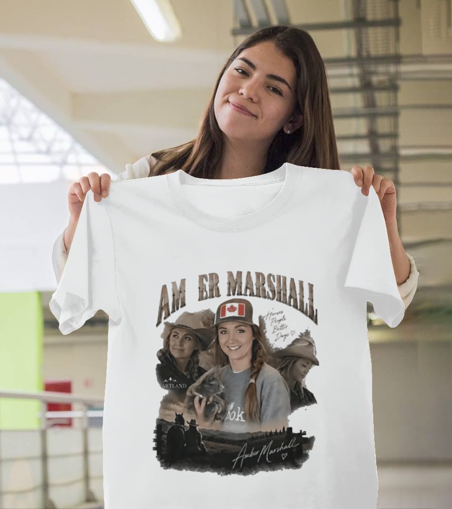 Amber Marshall Heartland Better Days Canadian Flag Retro Bootleg T-Shirt