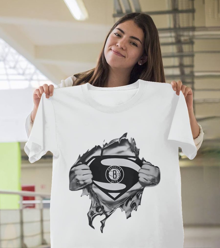 Brooklyn Nets Superman NBA Basketball Fan T-Shirt