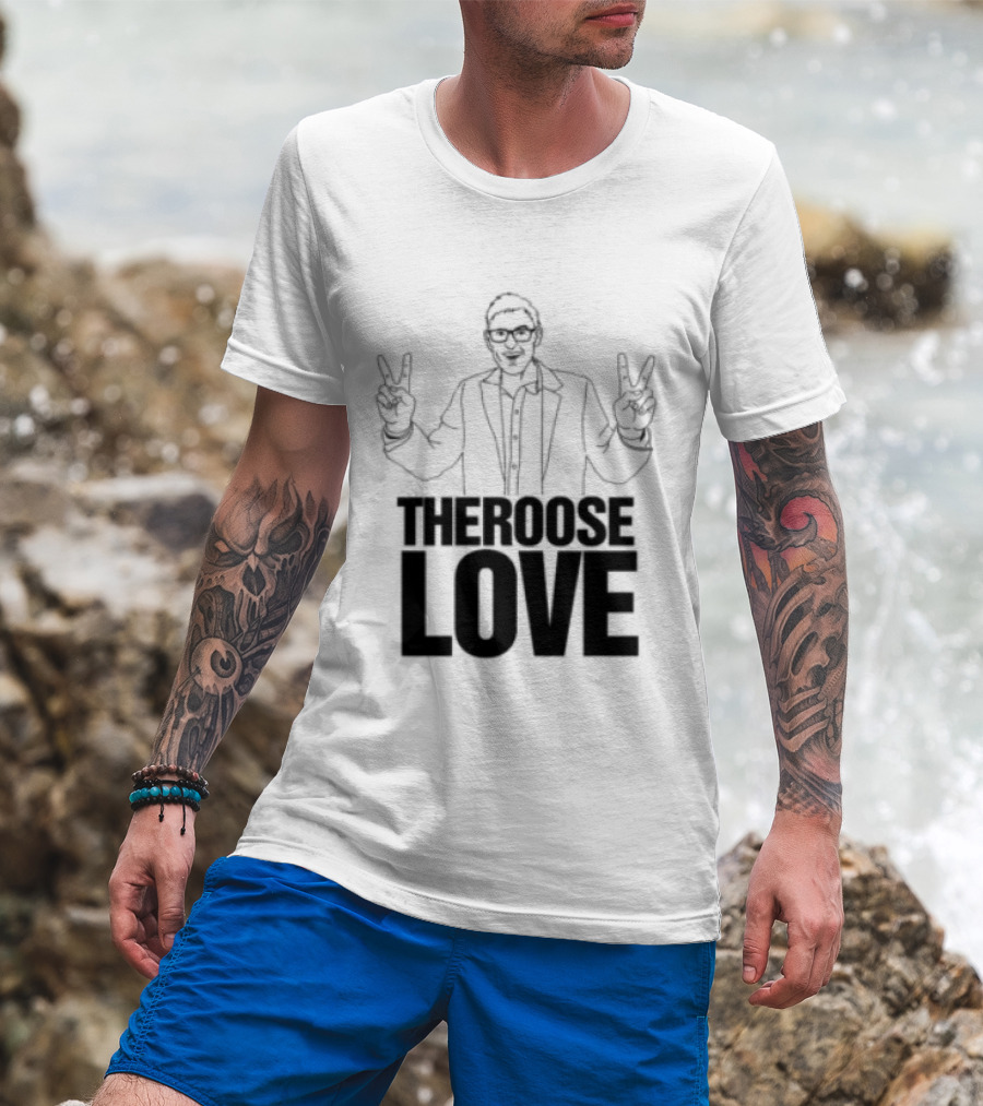 Choose Love Store Louis Theroux Choose Love Peace Sign Gesture T-Shirt