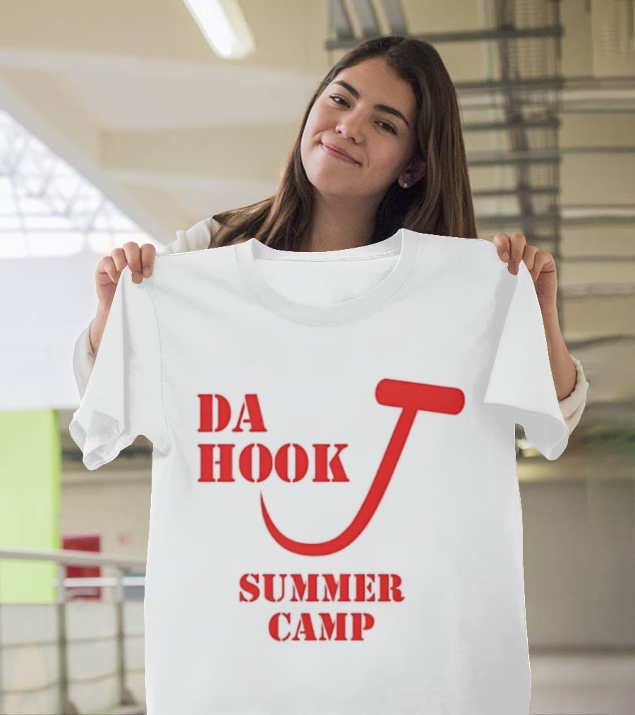 Da Hook Summer Camp Fishing Vacation Outdoor Experience T-Shirt