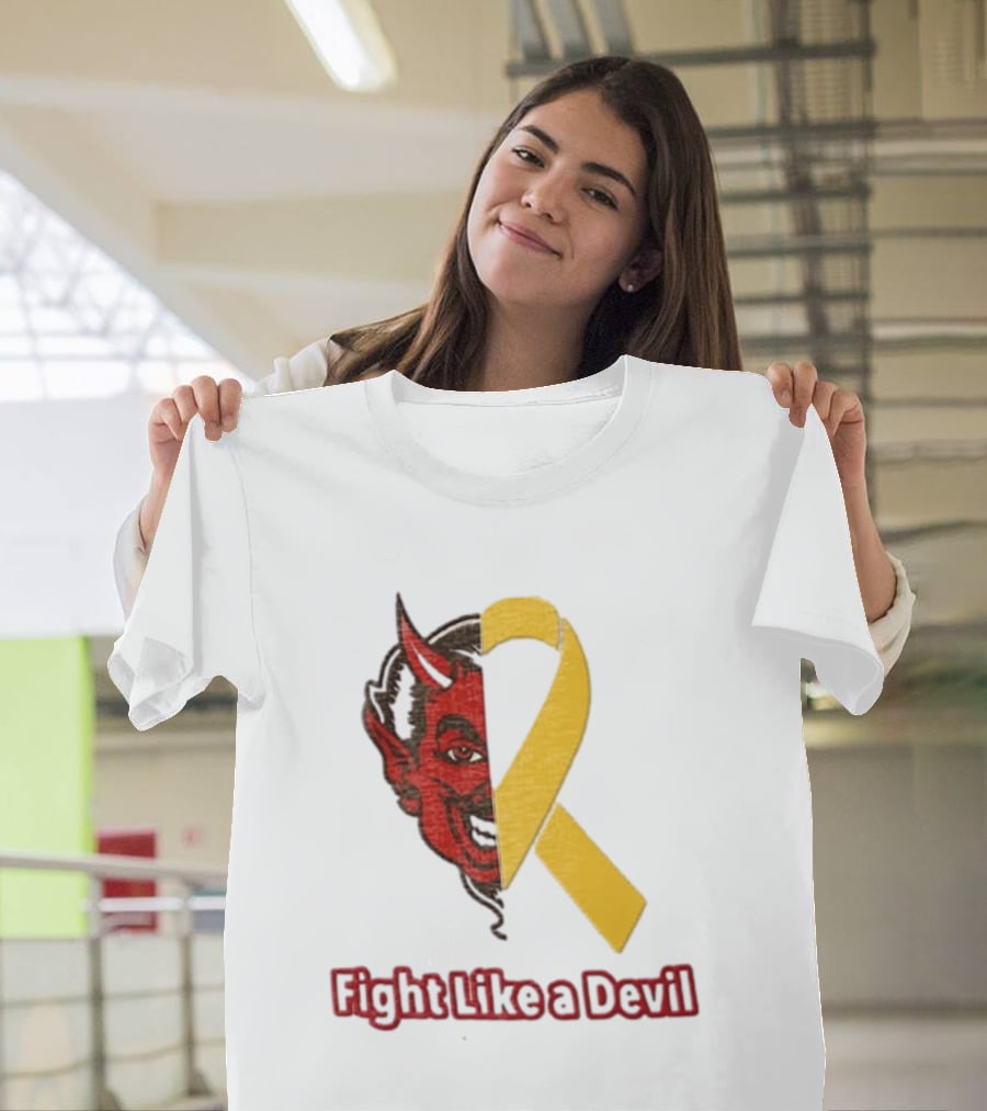 Fight Like A Devil EndChildhoodCancer Awareness Duke Blue Devils T-Shirt