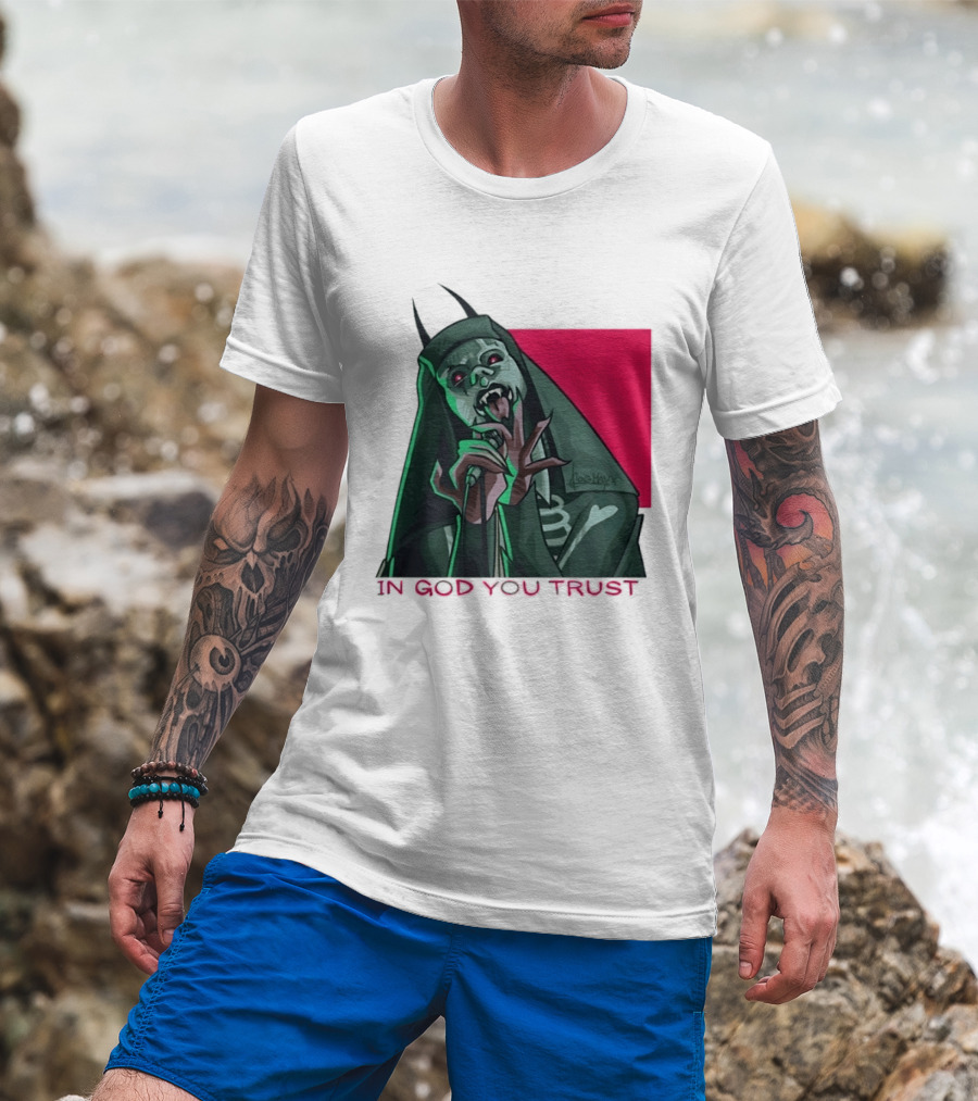 In God You Trust Demon Vocalist Metal Horror T-Shirt