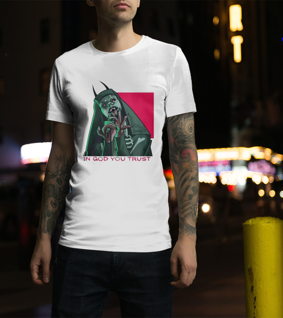 In God You Trust Demon Vocalist Metal Horror T-Shirt