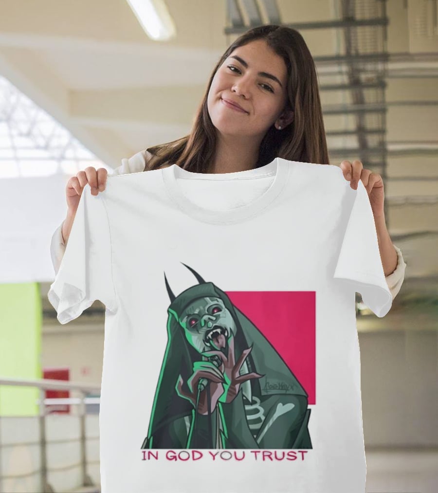 In God You Trust Demon Vocalist Metal Horror T-Shirt
