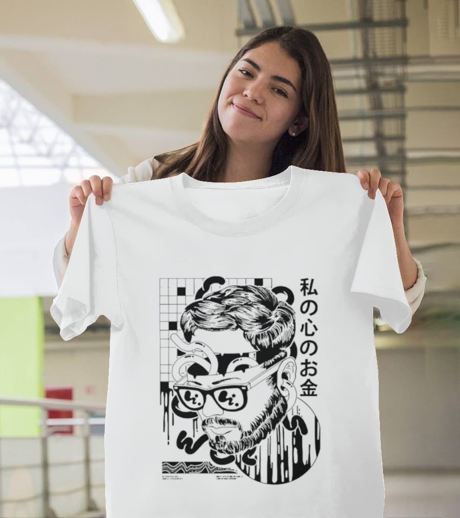 My Heart's Money Japanese Aesthetic Surreal T-Shirt