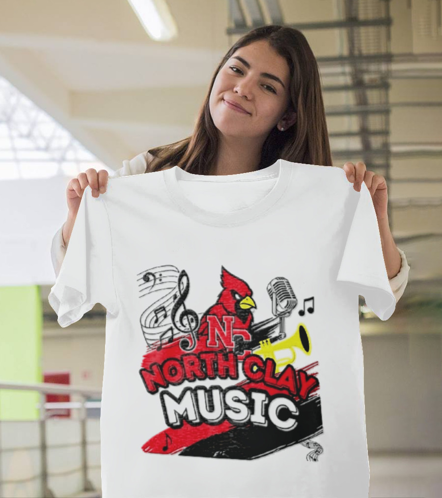 North Clay Cardinals Music Band Instrumental Ensemble T-Shirt