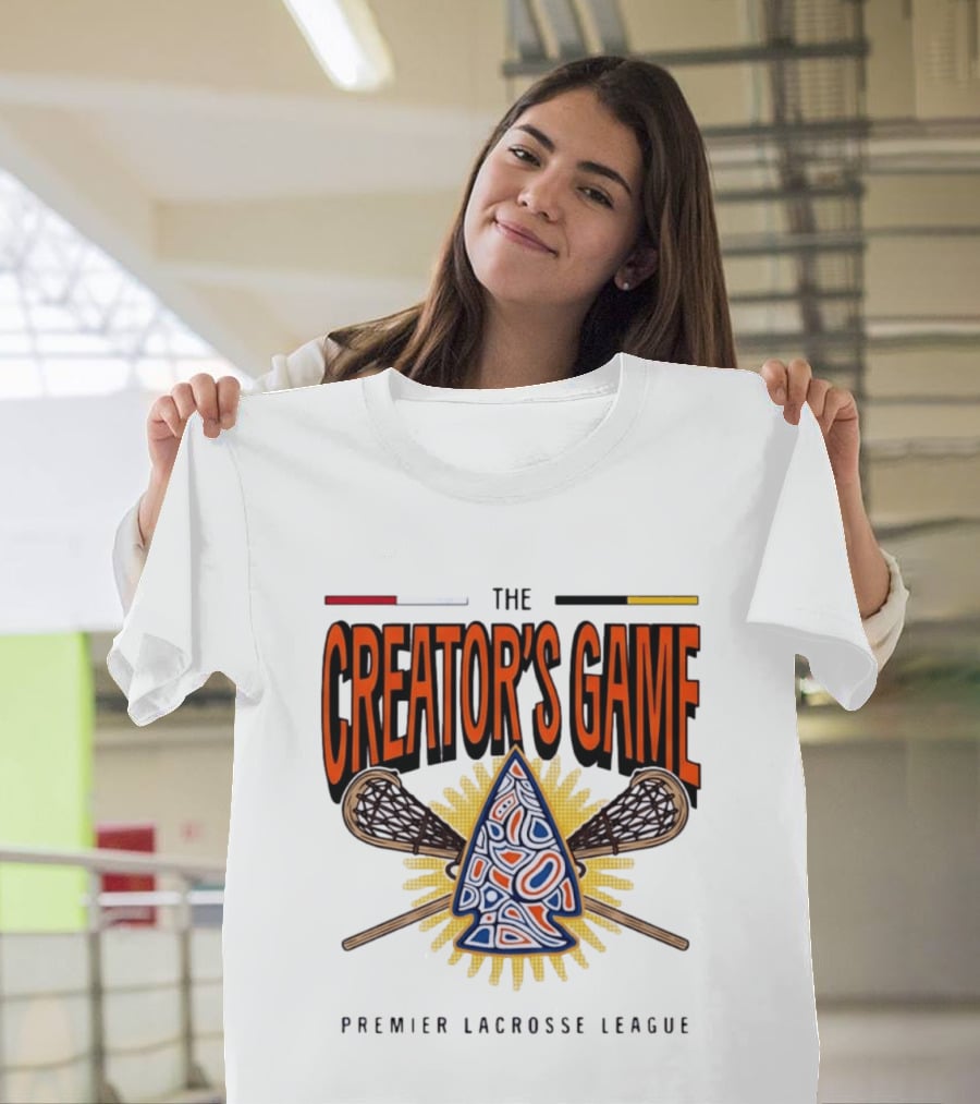 The Creator's Game Premier Lacrosse League Iconic Lacrosse Sticks T-Shirt