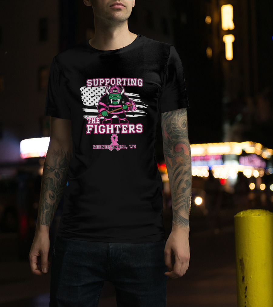 Rhinelander WI Supporting The Fighters Pink Ribbon 2026 T-Shirt